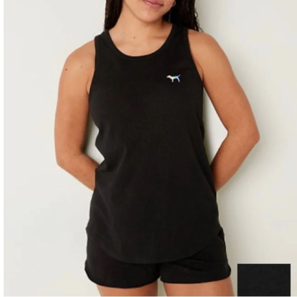 Nwt PINK Knit Racerback Everyday Tank Top - Picture 2 of 4